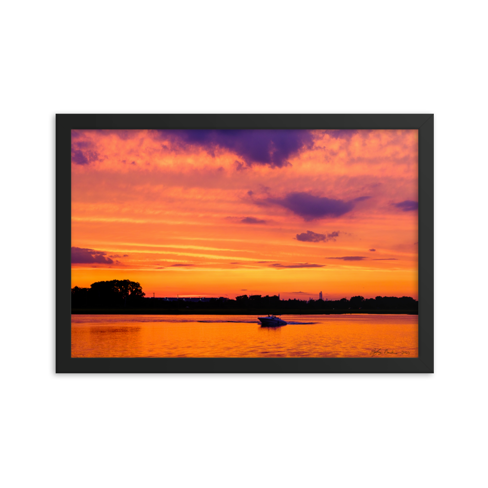 "Burning Sky" 12''x18'' Framed Print