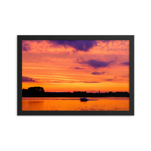 "Burning Sky" 12''x18'' Framed Print