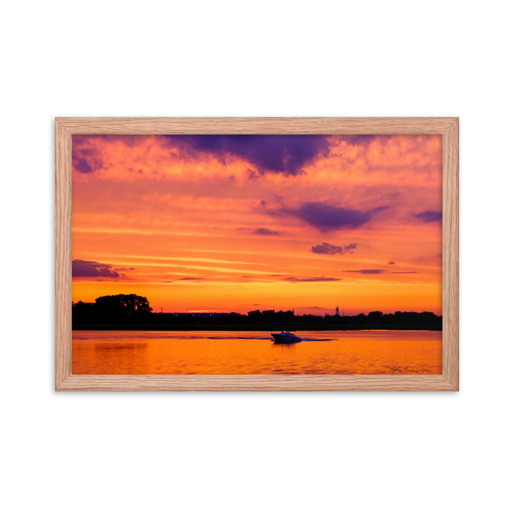 "Burning Sky" 12''x18'' Framed Print