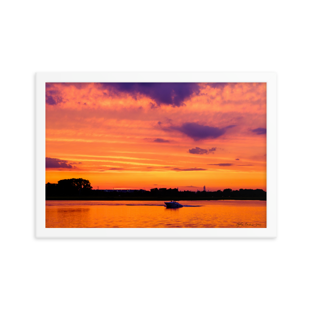 "Burning Sky" 12''x18'' Framed Print