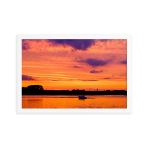 "Burning Sky" 12''x18'' Framed Print